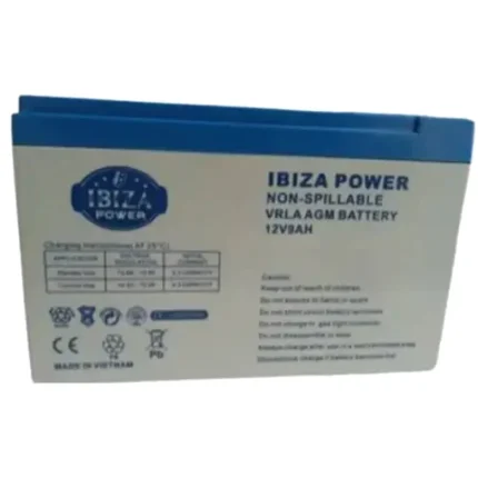 باطری ماشین شارژی 12 ولت 9 آمپر IBIZA POWER — تصویر 2